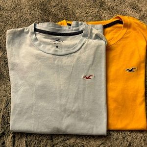 Two for one! Two small short-sleeve men’s t shirts (blue and yellow)